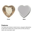 thumbnail image 4 of Uxcell 20Pcs Acrylic Heart Rhinestone 30mm Flat Back Plastic Gems Jewelry Dark Brown, 4 of 7