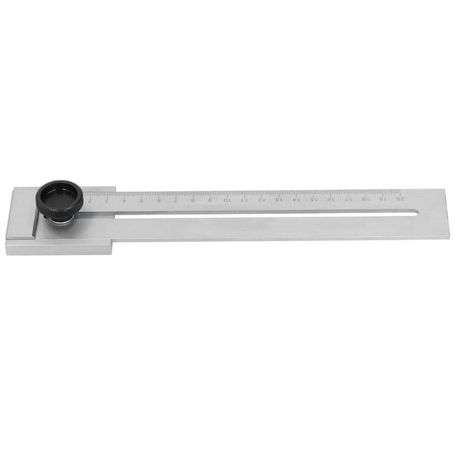 Regla de línea deslizante Regla de acero al carbono de precisión Regla paralela para carpintería Herramienta de marcado de calibre (200 mm)