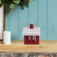 thumbnail image 4 of Uonlytech Christmas Village House Desktop Decoration with Ironwork Candle Holder for Holiday Celebrations, 4 of 5