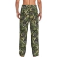 thumbnail image 3 of Easygdp Green Skulls Men's Pajama Pant, Sleep Elastic Waistband Lounge Pants - XX-Large, 3 of 9
