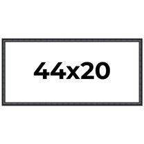 44x20 Frame Black Real Wood Picture Frame Width 1.25 inches | Interior Frame Depth 0.5 inches |
