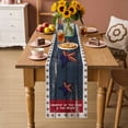 thumbnail image 6 of Vintage Star Table Runner, U.S. Flag Blue Red Wood Striped America Independence Day Cotton Linen Kitchen Table Decoration Washable Dining Tabletop Runners for Home Party Decor 13x108 Inches, 6 of 9