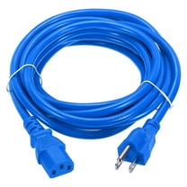 Uxcell 12ft 18 AWG Blue 18/3 Universal Power Cord C13 to NEMA 5-15P 10A 125V 3-Prong Extension Power Cord