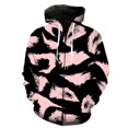 thumbnail image 1 of Sudadera con capucha y cremallera con textura de piel de animal para hombre, divertida, de moda, unisex, para adolescentes, ropa de calle de gran tamaño, estilo Harajuku, con estampado 3D informal, 1 of 6
