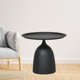 thumbnail image 5 of Mesa auxiliar pequeña, mesa de centro redonda negra, mesa de bebidas moderna, mesa de Martini para dormitorio, Patio, sala de estar, baño de esquina Forma corta negra, 5 of 6