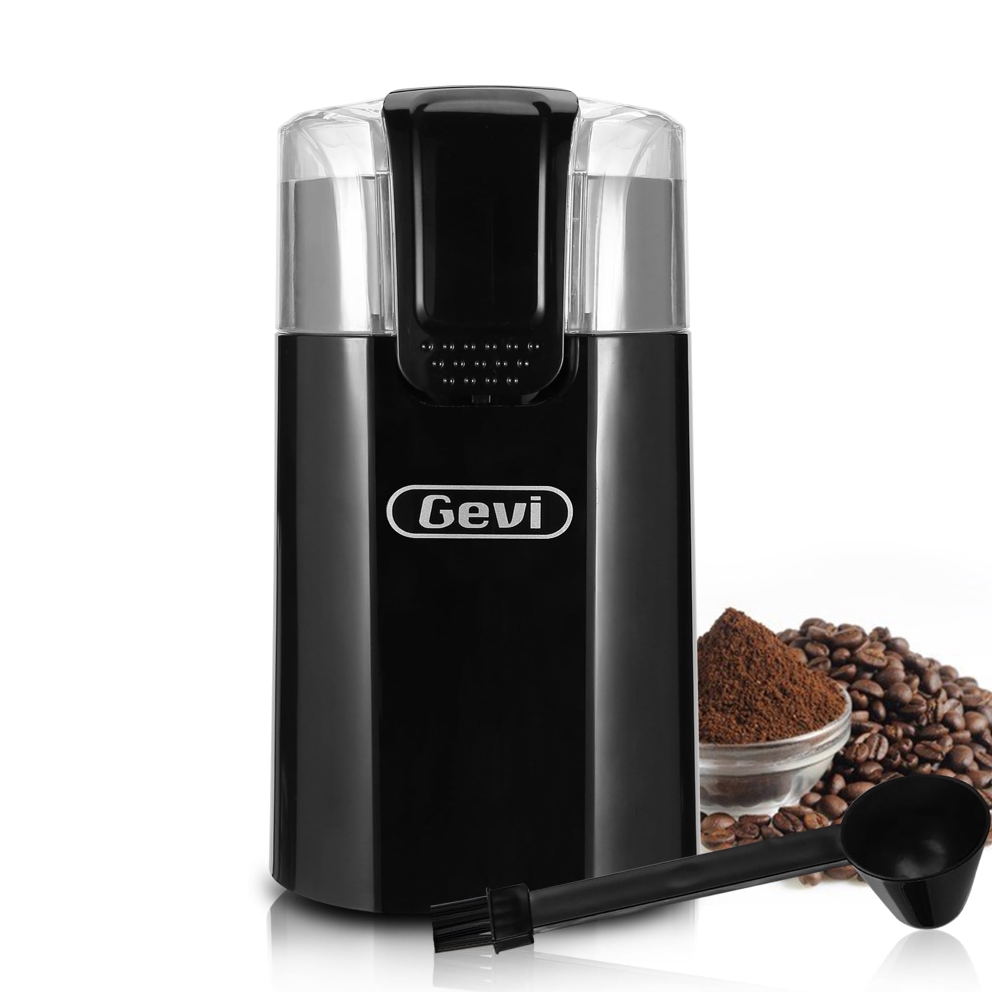 Gevi 12-Cup Electric Coffee Grinder with Stainless Steel Blades, Black