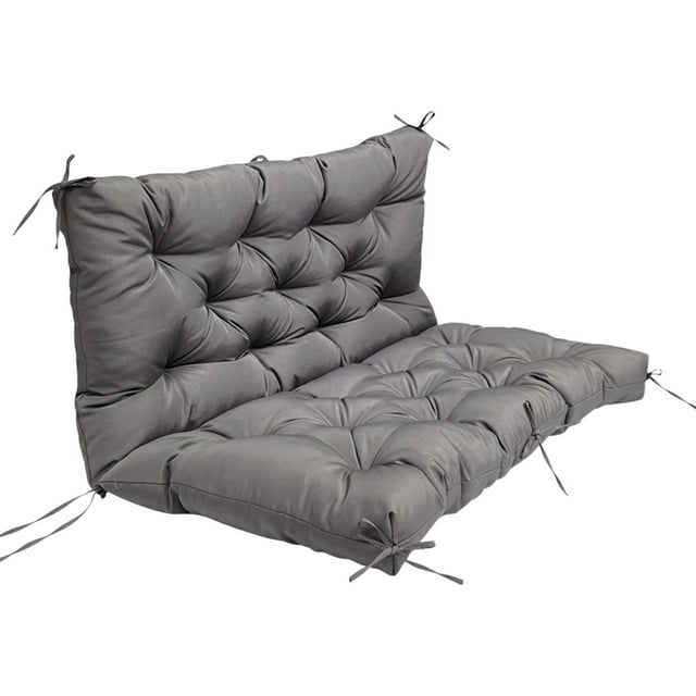Coussin de Remplacement pour Chaise Balançoire en Polyester Gris Résistant aux Intempéries 8Cm d'Épaisseur 100X100Cm pour Meubles d'Intérieur et d'Extérieur pour Patio Canapé 67i67
