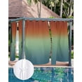 thumbnail image 7 of Outdoor Curtains for Patio Retro Retro Gradient Green Waterproof Privacy Outside Curtains with 2 Tiebacks Grommet Top Pergola Curtains for Porch Cabana Gazebo 1 Panel, 54x84 inch, 7 of 7