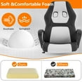thumbnail image 6 of YRLLENSDAN Gaming Chair Comfy Computer Chair Heavy Duty Gaming Chair Adjustable PU Leather Office Desk Chair Cheap Rolling Gaming Chair Gamer Chair for Adults,White, 6 of 9