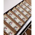 thumbnail image 3 of Red Christmas Stair Treads for Wooden Steps Indoor Runner Rug Carpet, Gnomes Xmas Tree Snowflake Gifts Winter 4 Pieces Peel and Stick Staircase Step Treads Covers Washable Throw Door Mats, 30"x8", 3 of 7