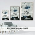 thumbnail image 4 of Black & Blue Framed Premium Gallery Wrapped Canvas - Ready to Hang - 25 x 37 - Walnut Floating Frame, 4 of 9