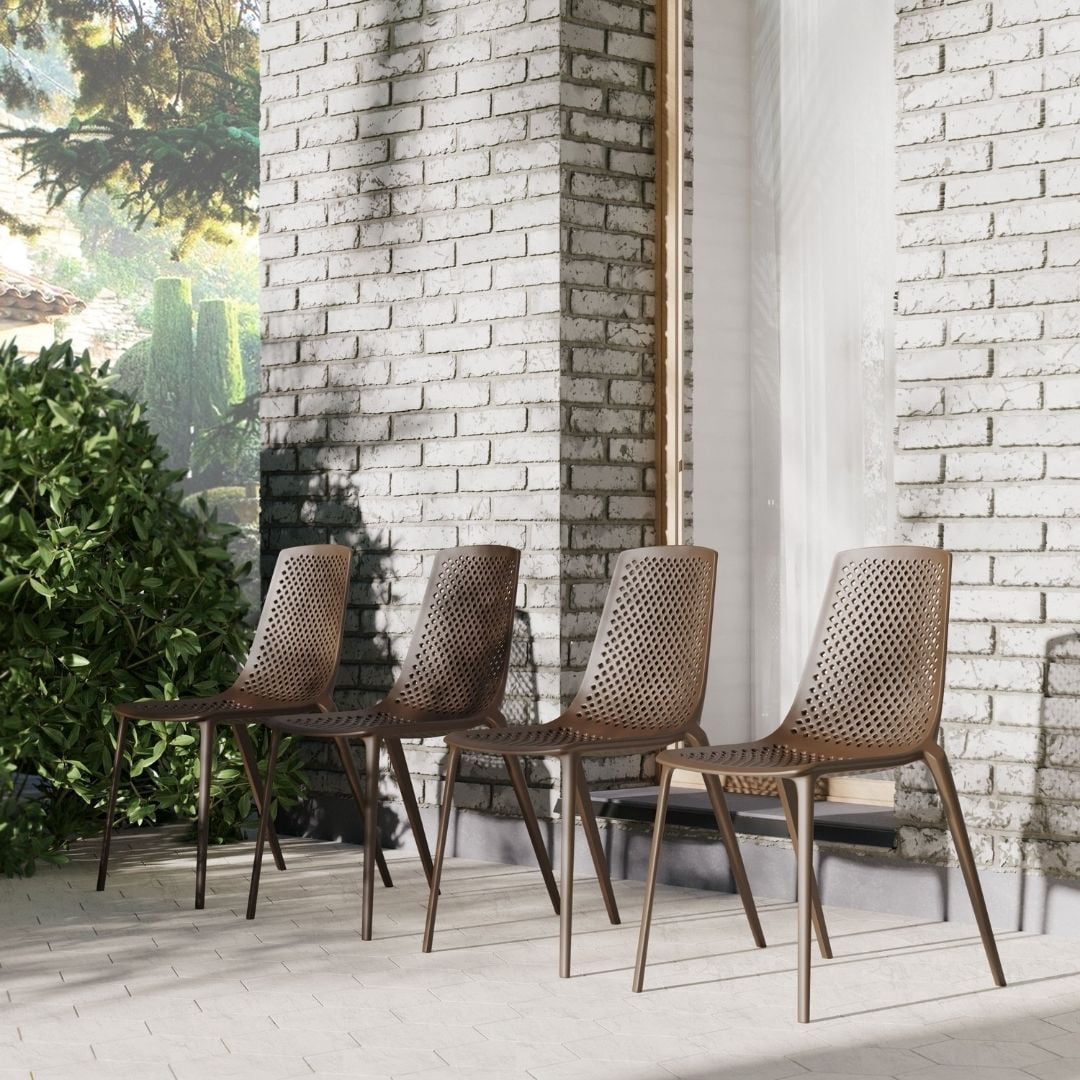 Amazonia Astro 9-Piece Patio Dining Table Set, Eucalyptus Wood 100% FSC, Ideal for the Outdoors and Indoors, Brown