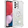 thumbnail image 4 of for Samsung Galaxy A13 4G (Not 5G) Glitter Case with Ring Holder, Bling Sparkle Floating Liquid Soft TPU Cushion Fashion Clear Case Cover for Samsung Galaxy A13/A13 4G Lite  Silver, 4 of 14