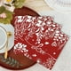 thumbnail image 3 of Servilletas de papel desechables rojas | Servilletas absorbentes de doble capa para bebidas y almuerzos | Diseño romántico de corazón blanco para bodas y aniversarios | Decoración de mesa plegable, 3 of 5