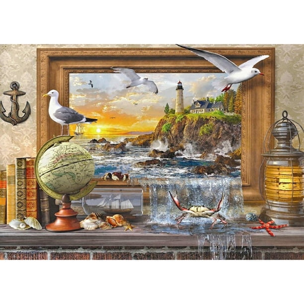 Taladro Pintura Diamante (DE4975) Completo Agua y Animal DIY Mosaico Rhinestone Artesanía 30x40cm Hugtrwg Para estrenar