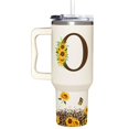 thumbnail image 1 of Vaso SUFAVN con diseño de girasoles con monograma, 1,2 L, para mujer, 1 of 7