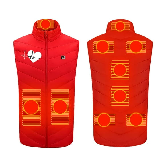 skpabo Heated Vest for Men Women Heated Body Warmer Heated Gilet Lightweight Heated Vest USB Charging Winter Thermal Vest Winter Warm Jacket with 9 Heating Area