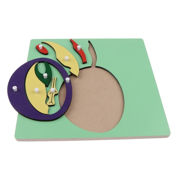Montessori Wood Animal Jigsaw Puzzle Panel Niño Juguete Cerebro Desarrollo Formación