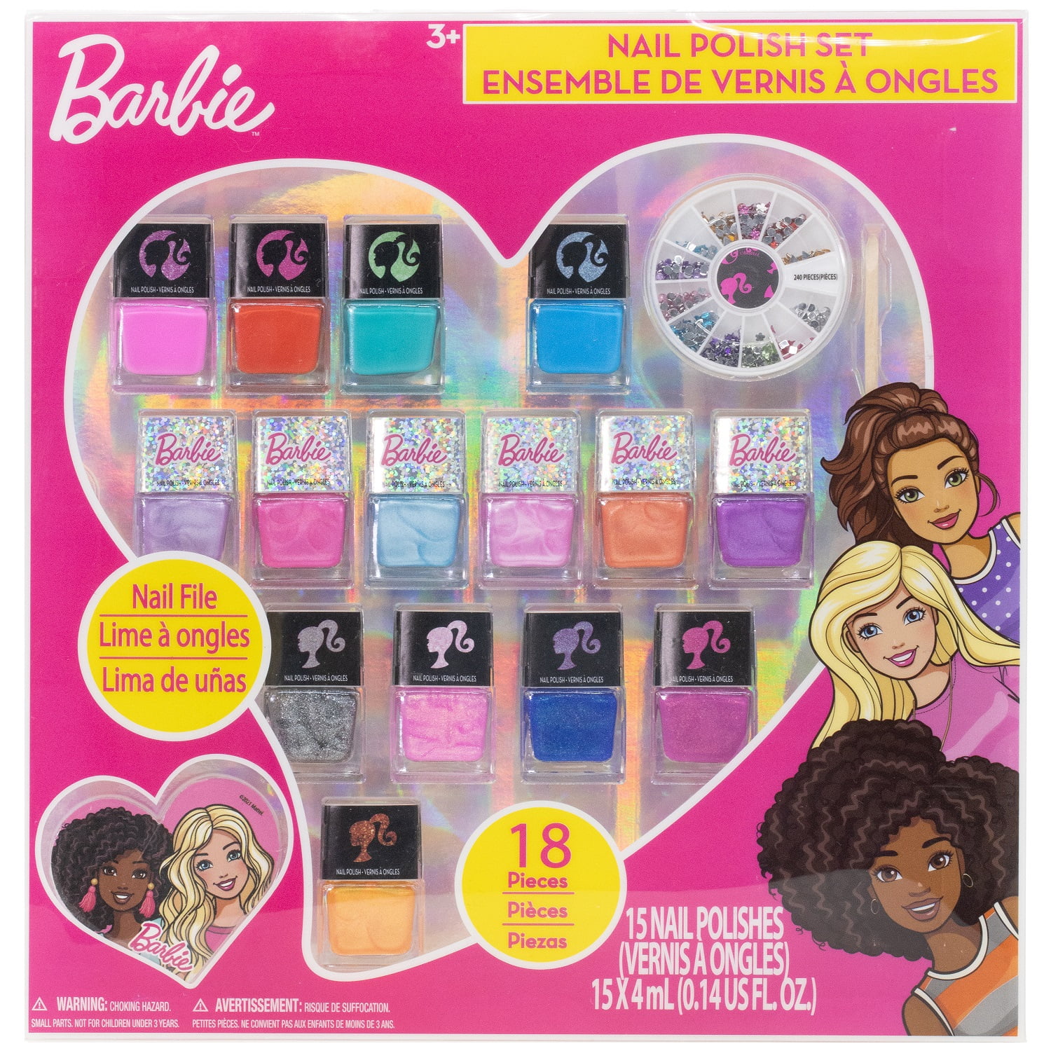 hooi ballet Lil Barbie - Townley Girl Peel-Off Nail Polish Set for Girls, Ages 3+, 15 CT -  Walmart.com
