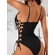thumbnail image 4 of Traje de Baño de una Pieza para Mujer Traje de Baño de una Pieza con Abertura Alta para Mujer Traje de Baño de una Pieza Negro S, 4 of 6