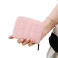 thumbnail image 1 of FeiraDeVaidade High Quality Leather Card Bag Small Purse Solid Color Women‘S Wallet Large Capacity Card Holder Zip Coin Purse, 1 of 7