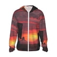 thumbnail image 1 of Balery Sunset Western Desert Cowboy Sudadera ligera de manga larga con capucha y protección solar UPF 50+ para hombre y mujer, ideal para pesca y running-Large, 1 of 7