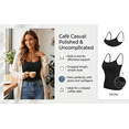 thumbnail image 5 of Fatuov 3-Pack Camisole Tank Tops for Women with Built-in Bra, Soft Stretchy Slim Fit Spaghetti Strap Undershirt, Crew Neck, Sleeveless Ribbed, Yoga, Casual, Going Out Cami Tops, 5 of 6