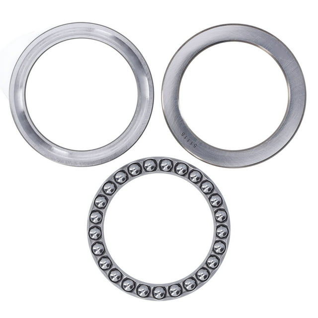 3pcs Thrust Ball Bearing Carbon Steel Single Direction Ball Bearings for Jack Machine Tool Automobile