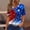 Red, variant on Cavosen Independence Day Clothes Women Red White and Blue Short Sleeve V Neck T Shirts American Flag Graphic Tops Lady XL Patriotic Casual T Shirts Independence Day Tunic Tees