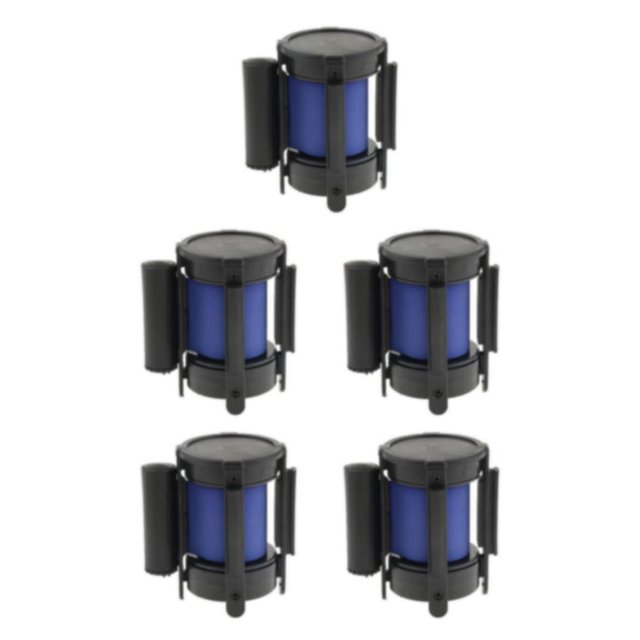 maskred Versatile Retractable Stanchion Queue Barrier for Effective Crowd Management Blue 3meters 5Set