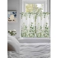 thumbnail image 3 of Light Green Eucalyptus Leaves Bathroom Window Curtain, Watercolor Spring Summer Botanical Light Filtering Coffee Kitchen Curtains, Bedroom Living Room Curtains 2 Panel 84"x45", 3 of 6
