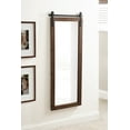 thumbnail image 7 of Kate and Laurel Cates Decorative Framed Panel Wall Mirror, 20 x 51, Walnut Brown, Farmhouse Barn Door-Inspired Full-Size Mirror Wall Decor with Substantial Frame and Modern Charm, 7 of 7