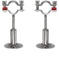 thumbnail image 2 of Juego de 2 tornillos de acero inoxidable 32, soporte de tubo ajustable con tornillos, soportes de tubo, abrazaderas de tubo para montaje en techo, para tubos, varillas de diámetro 32-34 mm, 2 of 4