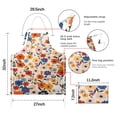 thumbnail image 7 of Pioneer Flower Floral Print Pattern Apron-Garden Aprons for Women with Pockets-Cotton Linen Waterproof Kitchen Cooking Gardening Aprons Adjustable for Kitchen,Cooking,BBQ and Salon 33x27 Inch, 7 of 7