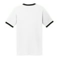 thumbnail image 6 of Mens Short Sleeve Core Cotton Soft Classic Ringer Tee White/Jet Black Large, 6 of 6