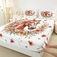 thumbnail image 3 of Castle Fairy Teens Animal Horse 3pcs Twin Sheet Sets,Chic Flower Twin Fitted Sheet,Rustic Farmhouse Breathable Flat Sheet,Lightweight Room Decor, 3 of 7