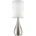 thumbnail image 6 of 360 Lighting Modern Accent Table Lamp 21" High Brushed Nickel Metal Teardrop White Cylinder Shade for Bedroom Living Room House Bedside Nightstand, 6 of 8