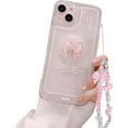thumbnail image 1 of wonima11 Ownest Compatible for iPhone 13 Cute 3D Pink Bowknot Slim Clear Aesthetic Design Women Teen Girls Camera Lens Protection Phone Cases Cover, 1 of 1