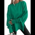 thumbnail image 3 of Sudaderas de Gran Tamaño para Mujer, Sudaderas con Capucha de Larga con Abertura para el Pulgar, Camisetas con Abertura Lateral, Tops Estilo Y2K Verde M, 3 of 10