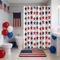 thumbnail image 5 of Tuvgenk 70.86x35.43in Plastic Shower Curtain Patriotic Multicolor Bathroom Curtain Washable Comfort Hooks Decor, 5 of 6