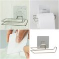 thumbnail image 3 of Matsuzay Stainless Steel Holder Punch Free Self-adhesive Rack Load-Bearing Racks Storage Bracket Large Rustproof Hanging Type2 NO2 Matsuzay HA014900-00, 3 of 6