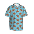 thumbnail image 2 of Balery Turtle Print Men's Hawaiian Shirts Short Sleeve Beach Shirt Relaxed Fit Vacation Button Down Shirts-Small, 2 of 9