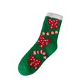 thumbnail image 2 of Chaussettes de Sol Imprimées de Noël pour Femmes, Chaussettes en Molleton Corail Peluche, 2 of 5
