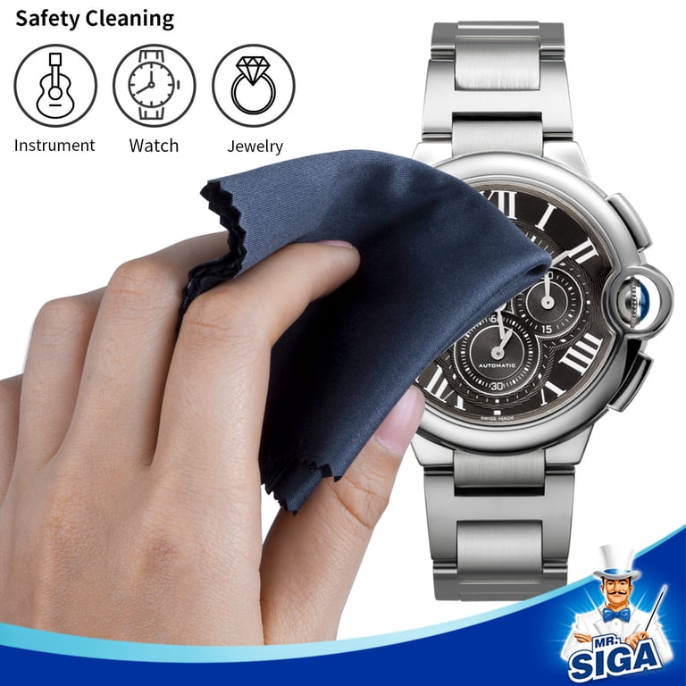 MR.SIGA Microfiber Cleaning Cloths, 6 Pack, Gray and Navy photo 7