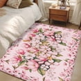 thumbnail image 4 of Pink Orchid Area Rugs 3'x5', Washable Small Throw Rugs for Living Room Bedroom, Spring Floral Flowers Leaves Botanical Indoor Outdoor Rug Non-Slip Low Pile Carpet Runner Reversible Floor Mats, 4 of 8