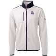 thumbnail image 2 of Men's Cutter & Buck White/Navy New Hampshire Fisher Cats Big & Tall Cascade Eco Sherpa Fleece Full-Zip Jacket, 2 of 3