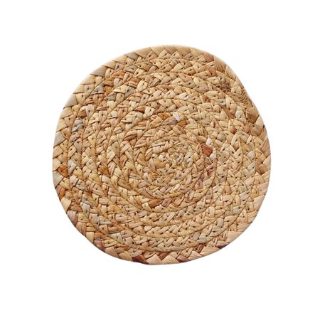 

Round Rattan Placemats Dining Table Woven Placemats Heat Insulation Pot Holder Table Tea Cup Mug Coaster Kitchen 18cm