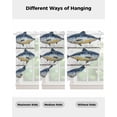 thumbnail image 4 of Retro Fish Coastal Swag Valances for Windows, Vintage Summer Beach Nautical Ocean Rod Pocket Sheer Valances for Large Windows, Swag Toppers Light Filtering for Kitchen Living Room 2 Panels 36''x45'', 4 of 6