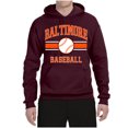 thumbnail image 2 of Wild Bobby City of Baltimore Baseball Fantasy Fan Sports Unisex Hoodie Sweatshirt, Maroon, Medium, 2 of 6