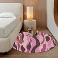 thumbnail image 2 of Round Rugs 7Ft, Pink Brown Ombre Round Area Rug Washable Indoor Throw Carpet, Geometric Modern Abstract Art Large Non Slip Circle Rug for Dining Room Playroom Home Decor Aesthetic, 2 of 8